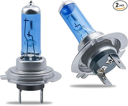 2 PCS H7 Car Halogen Bulb, 12V 100W High-power Stone Car Bulb Low Beam, Universal Automotive Replacement Accessories, Product Compatible with Cars, Trucks, Vans, SUVs, Trailers (White)
