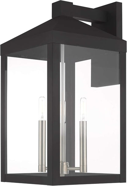 Livex Lighting 20585-04 Nyack Black 3 Light Outdoor Wall Lantern