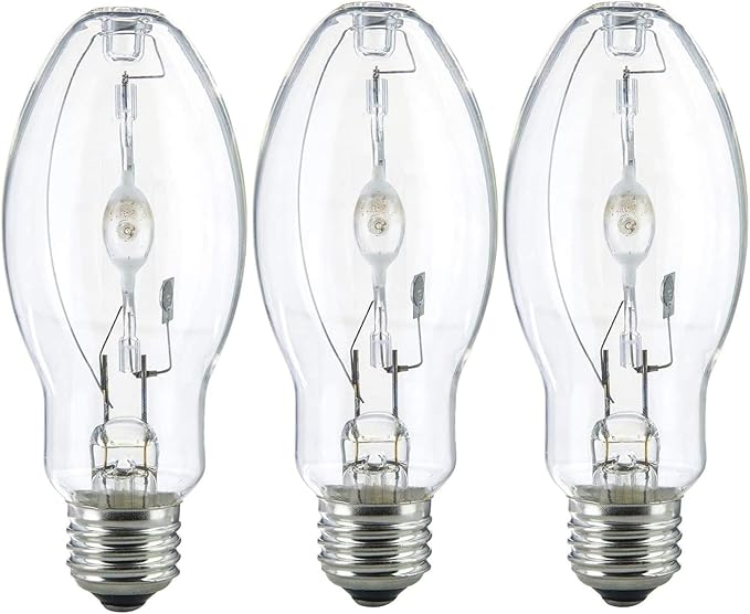 Bluex Bulbs (3 Pack) MH50/U/MED 50W Metal Halide Bulb ED17 Medium Base Clear