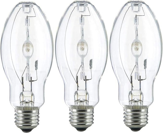 Bluex Bulbs (3 Pack) MH50/U/MED 50W Metal Halide Bulb ED17 Medium Base Clear