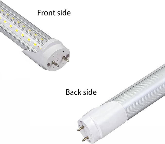 5 Foot T8 LED Tube Light,45W 4500lm,G13 Bi-Pin Base,5ft LED Bulb V Shape,Daylight White 5000K,60 inch Fluorescent Lights Bulbs T12,Dual-End Power,Ballast Bypass,Shop Lighting,Pack of 10