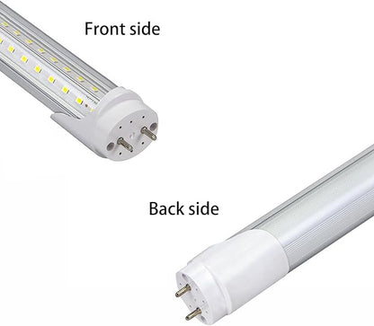 5 Foot T8 LED Tube Light,45W 4500lm,G13 Bi-Pin Base,5ft LED Bulb V Shape,Daylight White 5000K,60 inch Fluorescent Lights Bulbs T12,Dual-End Power,Ballast Bypass,Shop Lighting,Pack of 10