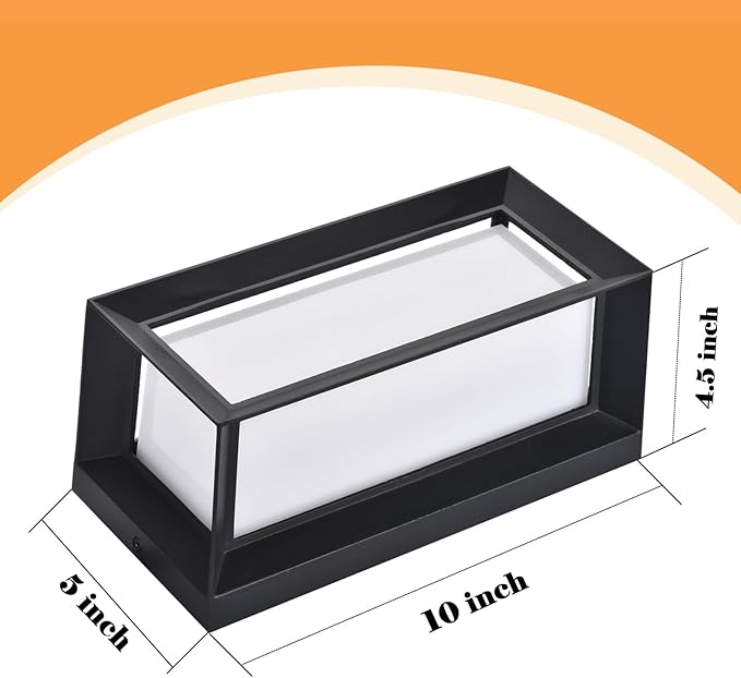 Porch Lights Outdoor Light Fixture, 12W Black Exterior Light Fixtures Wall Mount, 3-Color-Temp Adjustable Wall Sconce, IP65 Waterproof Outdoor Wall Lights for House Walkway Stairs