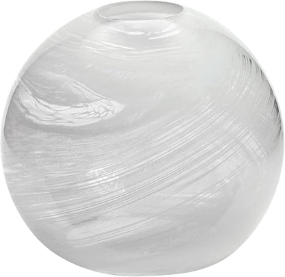 2 Pack Alabaster White Glass Globe Shade Replacement Globe & Cover for Lighting Fixture, 5.9" Diameter, 1-5/8 inch Fitter