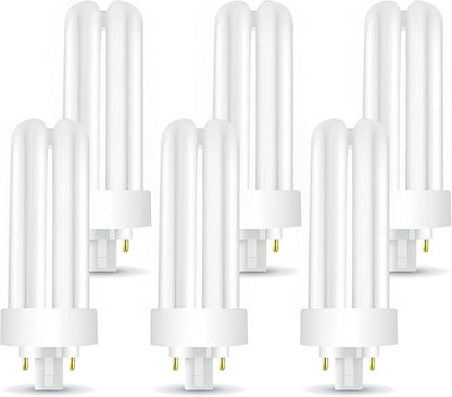 Circle (6 Pack) PLT-26W 841, 4 Pin GX24q-3, 26 Watt Triple Tube, Compact Fluorescent Light Bulb