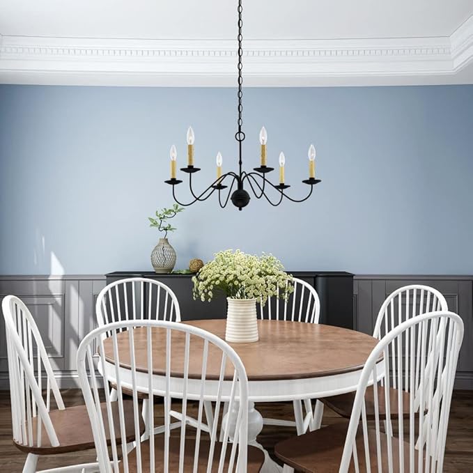 Livex Lighting 4450-04 Heritage 6 Light Black Chandelier