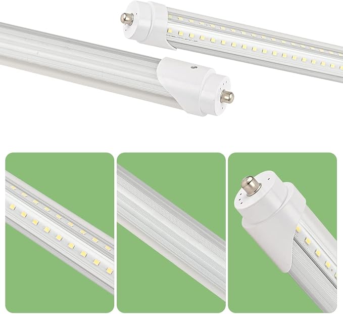 15 Pack 4FT T8 LED Tube Light Bulbs 24W 6000K Daylight with Ultra Bright Dual-Row LED One pin Fa8 Cap, 4 Foot T10 T12 Fluorescent Replacement for Garage, Shop, Warehouse