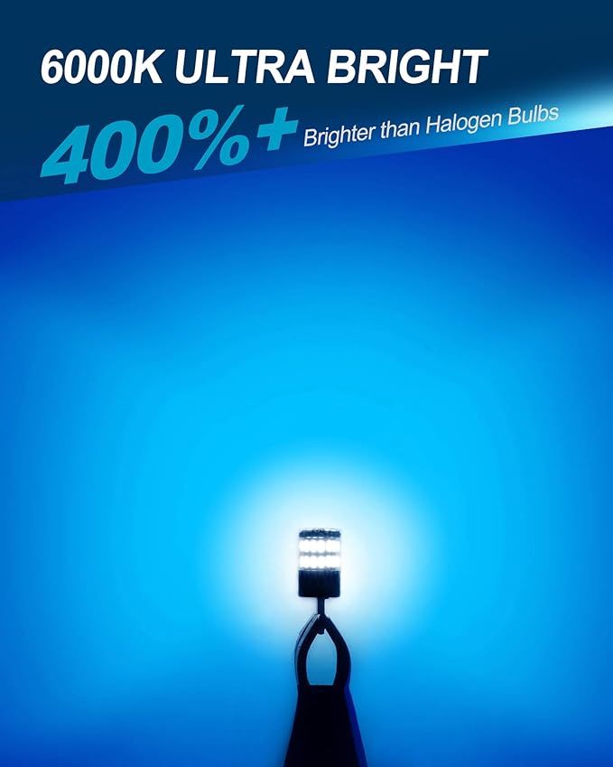 Yorkim 194 LED Bulb Ice Blue Error Free T10 168 LED Bulbs for Interior Light Door Trunk License Plate Lights 192 2825 W5W led Replacement Bulbs for 12V Car, Pack of 2