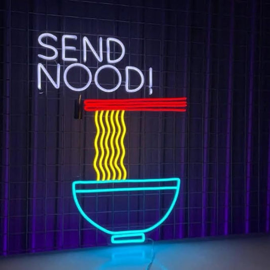 Ramen Neon Sign, Noodles Ramen Led Sign,Japanese Ramen Restaurant Decor, Noodles Store Art, Ramen Lover Gifts Size:23inches