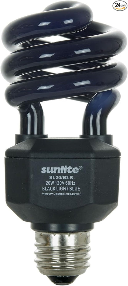 Sunlite SL20/BLB 20W Black Light Spiral - 05439-(Case of 24)