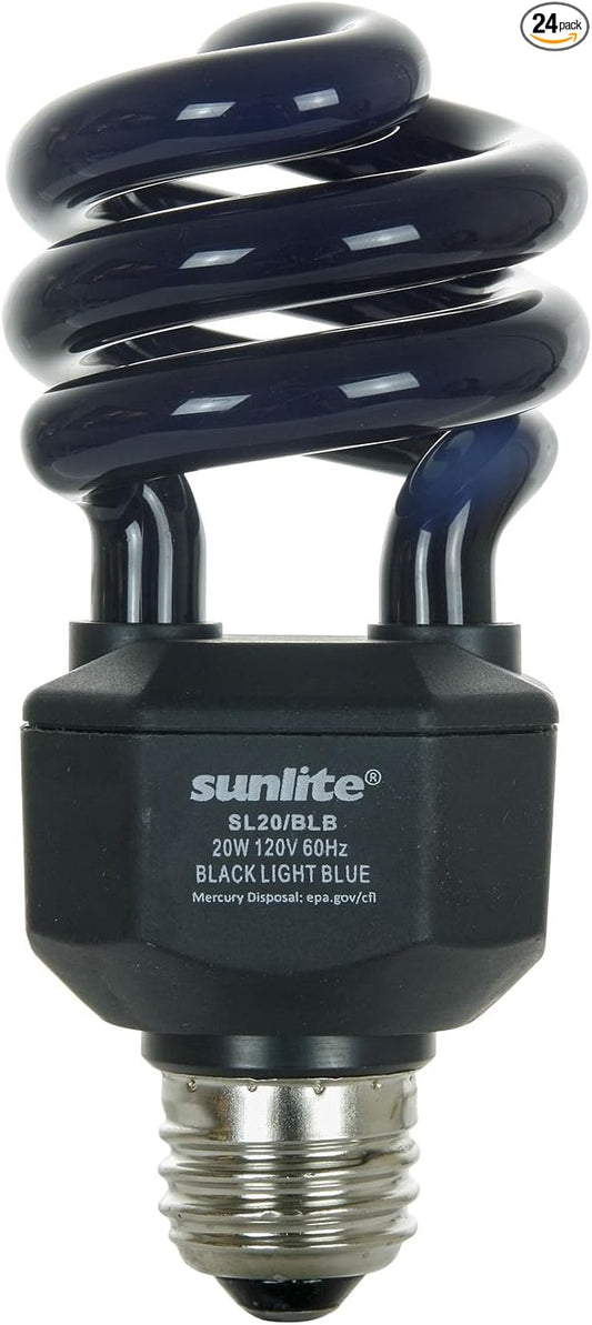 Sunlite SL20/BLB 20W Black Light Spiral - 05439-(Case of 24)