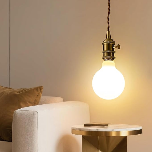 Frosted Globe Light Bulbs 60 Watt Equivalent, 6W No Dimmable LED Globe Light Bulbs, 2700k Soft White, E26 Standard Base G30/G95 Vintage LED Edison Bulb, 1 Pack
