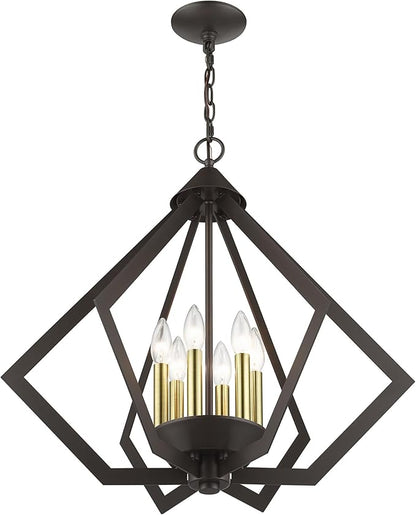 Livex Lighting 40926-04 6 Light Black Chandelier