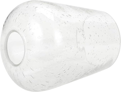 Wine Glass Lamp Shade for Light Fixture, 6.3" Height, 1-5/8 Inch Fitter, 3 Pack Clear Seeded Bubble Effect Glass Shade Replacement Globe