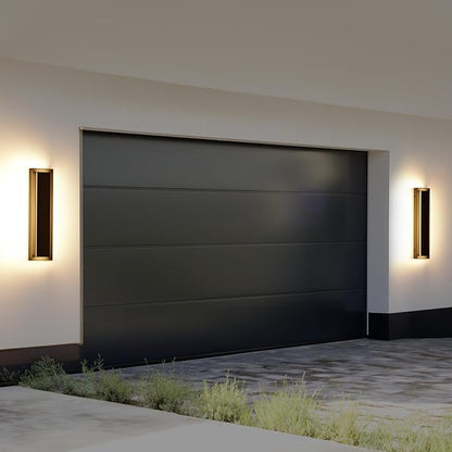 15.7’’ Outdoor Wall Light Fixtures, Modern Wall Sconces, Exterior Lighting Fixtures, 3000K Warm White, IP65 Waterproof, Corrosion-Resistant, Outside Lights for House, Porch, Garage - 1 Pack