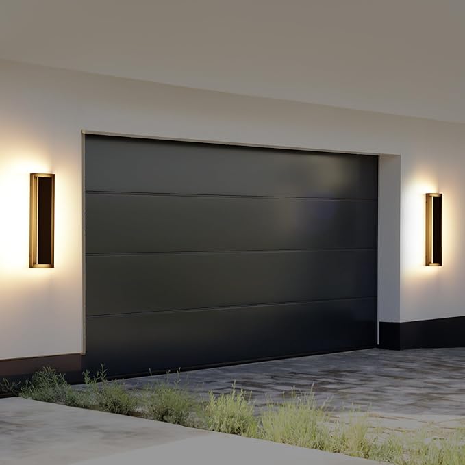 15.7’’ Outdoor Wall Light Fixtures, Modern Wall Sconces, Exterior Lighting Fixtures, 3000K Warm White, IP65 Waterproof, Corrosion-Resistant, Outside Lights for House, Porch, Garage -2 Packs