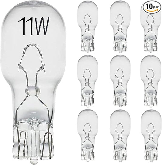 Diximus Landscape Low Voltage - 12 Volt 11W - T5 Wedge Bulbs - Compatible with Malibu Lights - Garden - Deck Light Bulbs - Yard Bulbs - 10 Pack (Clear, 10)