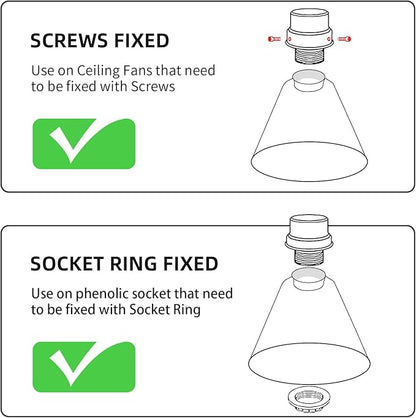 Pendant Light Shade, ALUCSET Trumpet Star Iron Lampshade Fitter 2.4 inch Height 7.4 Inch Bottom Diameter 5.7 Inch Fits Bedroom Lving Room and Bathroom for Chandelier Shades Wall Sconces Series 2 Packs
