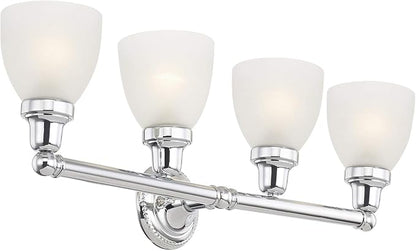 Livex Lighting 1024-05 Classic 4-Light Bath Light, Chrome