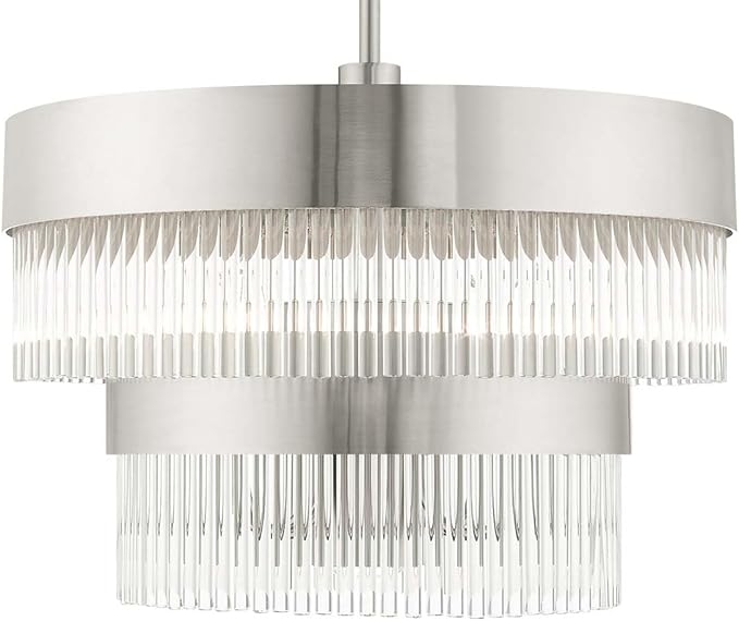 Livex Lighting 49824-91 5 Light Brushed Nickel Chandelier