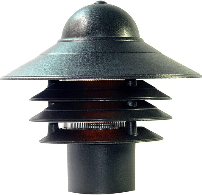 KASTLITE Nautical Walkway Outdoor Lamp Post Light Fixture - Rust & Waterproof Non-Metallic Coastal Lantern - Fits 3" Poles - UL Listed Driveway & Boat Dock Lighting Fixture - USA Made, Matte Black