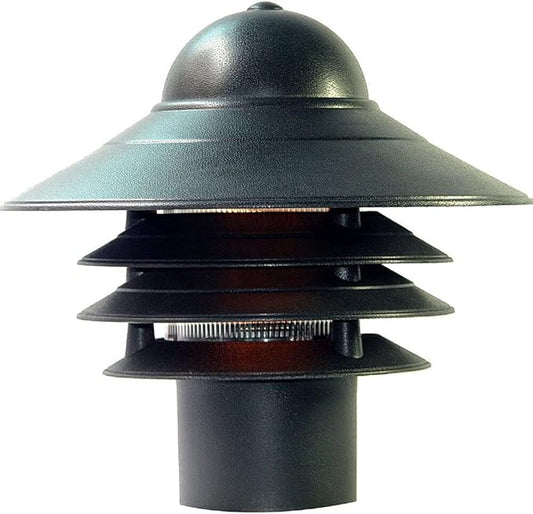 KASTLITE Nautical Walkway Outdoor Lamp Post Light Fixture - Rust & Waterproof Non-Metallic Coastal Lantern - Fits 3" Poles - UL Listed Driveway & Boat Dock Lighting Fixture - USA Made, Matte Black
