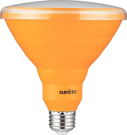 Sunlite 81479 LED PAR38 Colored Recessed Light Bulb, 15 watt (75W Equivalent), Medium (E26) Base, Floodlight, ETL Listed, Amber, 1 Pack