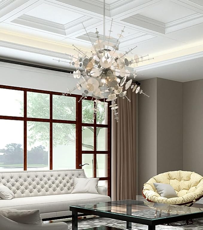 Livex Lighting 40079-05 Circulo - Twelve Light Grand Foyer, Polished Chrome Finish with Chrome Discs Glass