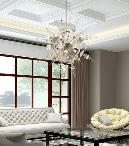 Livex Lighting 40079-05 Circulo - Twelve Light Grand Foyer, Polished Chrome Finish with Chrome Discs Glass