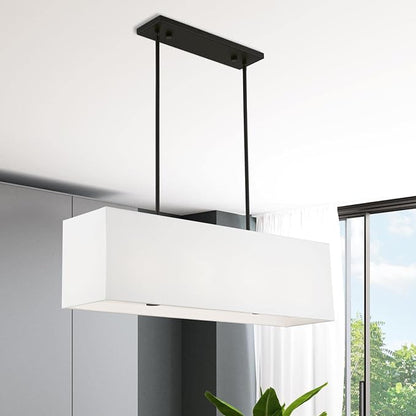 Livex Lighting, 41155-04, Summit, Linear Chandelier, Black