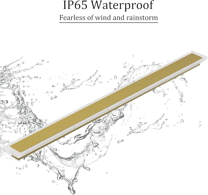 2Pack 39.4In Long Outdoor LED Wall Lights IP65 Waterproof Modern Exterior Wall Light 3000K Linear Outdoor Lights for Courtyard Porch(Gold)