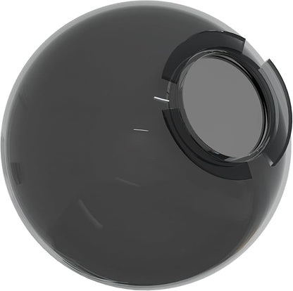 KASTLITE 10" Smoke Acrylic Lamp Post Globe | Smooth Textured with 4-5/8" Custom Neck | Manufactured in the USA