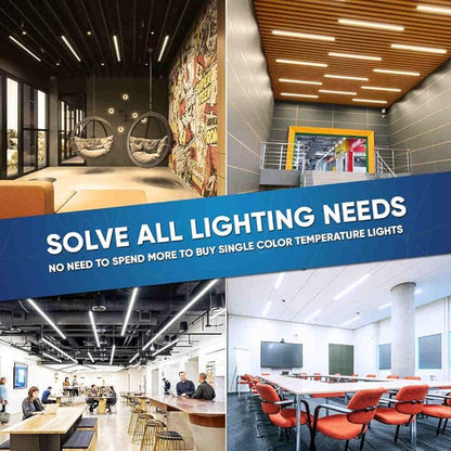 LEDMyplace 18W 4ft Hybrid LED Tube Light, Type A+B Works with or Without Ballast, 5000K, Daylight White, Clear Lens, Replacement of 50W for Supermarkets, Parking, Pack-30