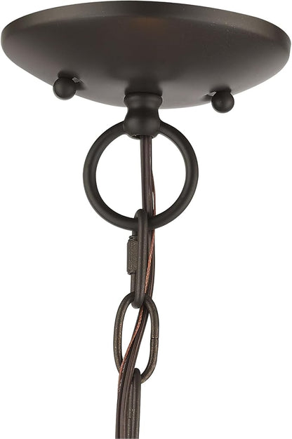 Livex Lighting 40925-07 Prism 5 Light Chandelier, 20" x 20" x 19.5", Bronze