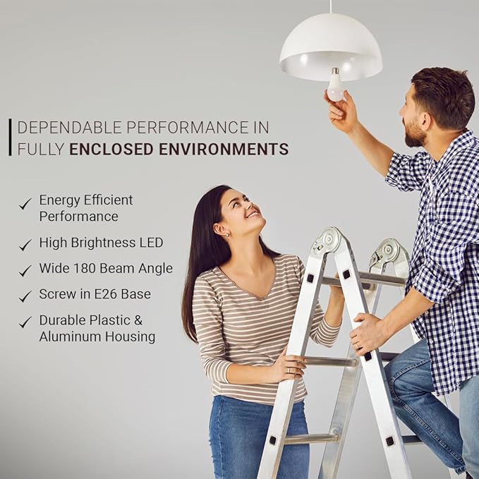 Havells Adore A19 Dimmable LED Bulb, 9W, 60W Equivalent, E26 Medium Base, 2700K Warm White, 810 Lumens, Pack of 24
