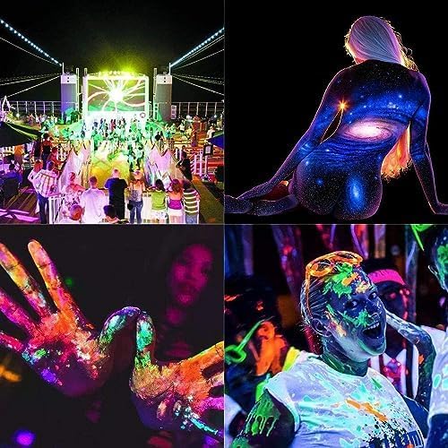 Black Lights 300W LED Flood Light with Plug(6ft Cable), IP66 Waterproof Black Lights for Party, Stage Lighting, Aquarium, Body Painting, Halloween, Neon Glow in The Dark (2 Pack)