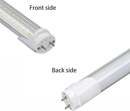 T8 2 Foot LED Tube Lights,20W 2000lm,G13 Bi-pin Base,24 inches End to End,F17T8 F18T8 Fluorescent Tubes Replacement,White 6500K 2ft LED Bulbs,Ballast Bypass,Dual-Powered for Cabinet,Pack of 10