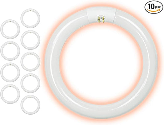 GoodBulb 32-Watt 9 Inch T9 Fluorescent Circline Light Bulb 4100K Cool White Light Color G10q Base High Output 2027 Lumens 10000 Life Hours 80 CRI Pack of 10 Bulbs