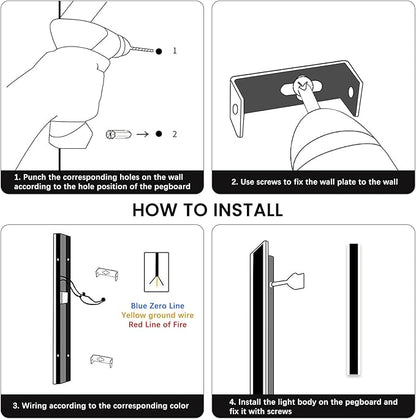 23.6inch Modern Outdoor Light Fixture, 3000K-6000K Dimmable Wall Sconce, IP65 Waterproof Linear Exterior LED Lights with Remote Control, Long Strip Garage Lighting Outside for Porch, Patio, Yard