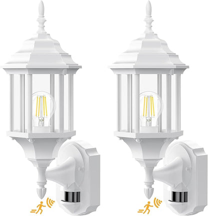 Redluck Motion Sensor Outdoor Lights, 2 Pack 16 inch Dusk to Dawn Outside Porch Lights, Waterproof Anti-Rust Aluminum Outdoor Wall Lights Exterior Lighting Fixtures for House, Garage, Front Door