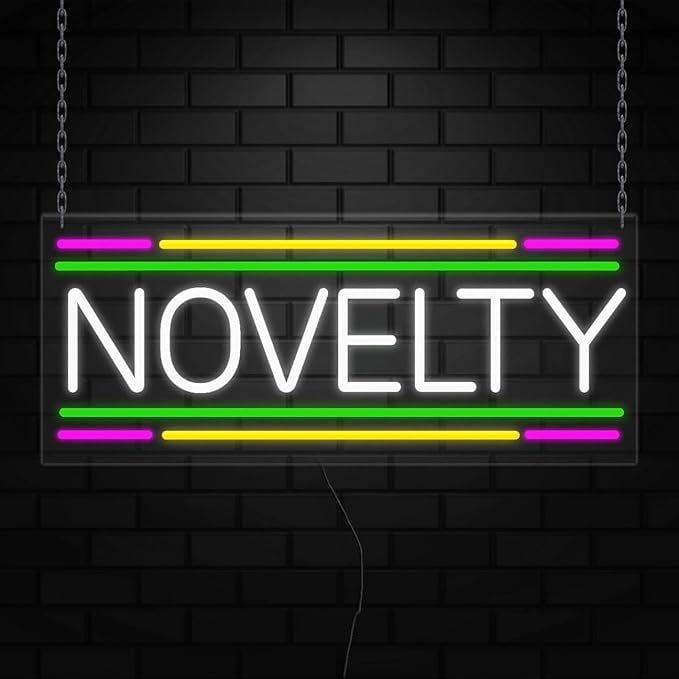Novelty Neon Sign for Retail Displays | Value priced LED Flex Neon | Electronic Light Up LED Sign for Windows/Walls | 32"W x 13"H x 1"D