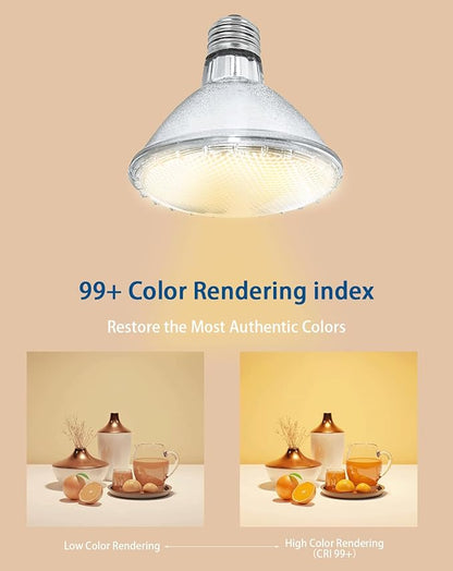 Par30 75W Short Neck Halogen Flood Light Bulbs, E26 Medium Base, 2700K Warm Lighting, 120V, Long Lasting Life High Output Reflector Flood Lights 6PCS