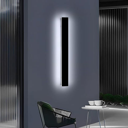 47.2inch Long Outdoor Wall Light Fixture, Garage Modern Wall Sconces, 6000K Cold White, IP65 Waterproof, White Acrylic, 42W, Minimalist House Exterior Lighting for Patio, Porch, Garden, Fence
