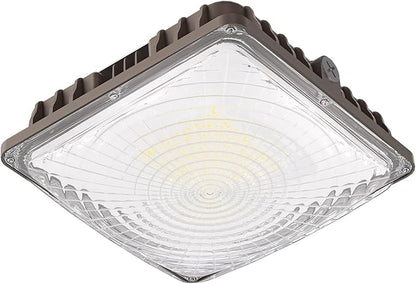 LED Canopy Light 60W, 9000LM LED Canopy Lights Outdoor, 5000K Daylight Square Canopy Gas Station Light for Carport Shop Garage Warehouse Porch Hotel Building Entrances UL Listed, 1 Pack