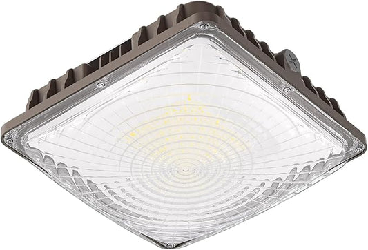 LED Canopy Light 60W, 9000LM LED Canopy Lights Outdoor, 5000K Daylight Square Canopy Gas Station Light for Carport Shop Garage Warehouse Porch Hotel Building Entrances UL Listed, 1 Pack