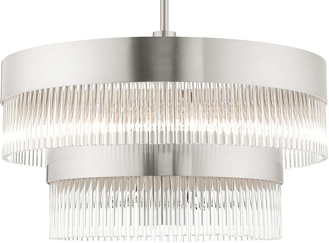 Livex Lighting 49825-91 6 Light Brushed Nickel Chandelier