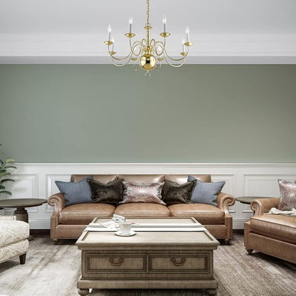 Livex Lighting 5007-02 Williamsburgh 8-Light Chandelier, Polished Brass