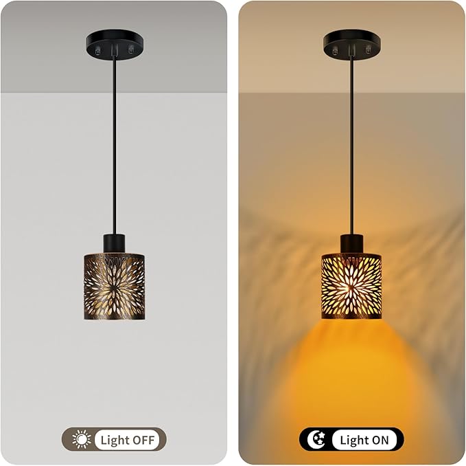 Metal Lamp Shades Set of 2, Cylinder Antique Bronze Metel Lamp Shade Light Fixture Replacement Metal Globe with 1-5/8-Inch Fitter Opening, Diameter 4.75” Height 5.0"