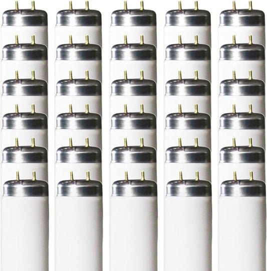 GoodBulb F40T12 40W 48 Inch T12 Fluorescent Light Bulb 5000K Daylight Medium Bi-Pin Base 2250 Lumens 90 CRI 24000 Life Hours Car Dealership Lighting 30 Pack