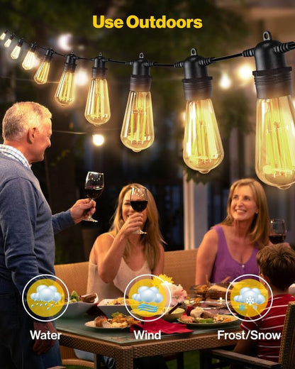Sunco 16 Pack Dusk to Dawn Indoor Residential Vintage LED Edison Bulbs 75W Equivalent 7W, 850 Lumens Non-Dimmable ST58 Filament, ST18, 3000K Warm White, E26 Medium Base 120V Clear Glass Light Bulbs